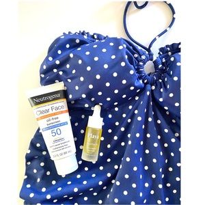 Motherhood Maternity One Piece Polka Dot Swimsuit